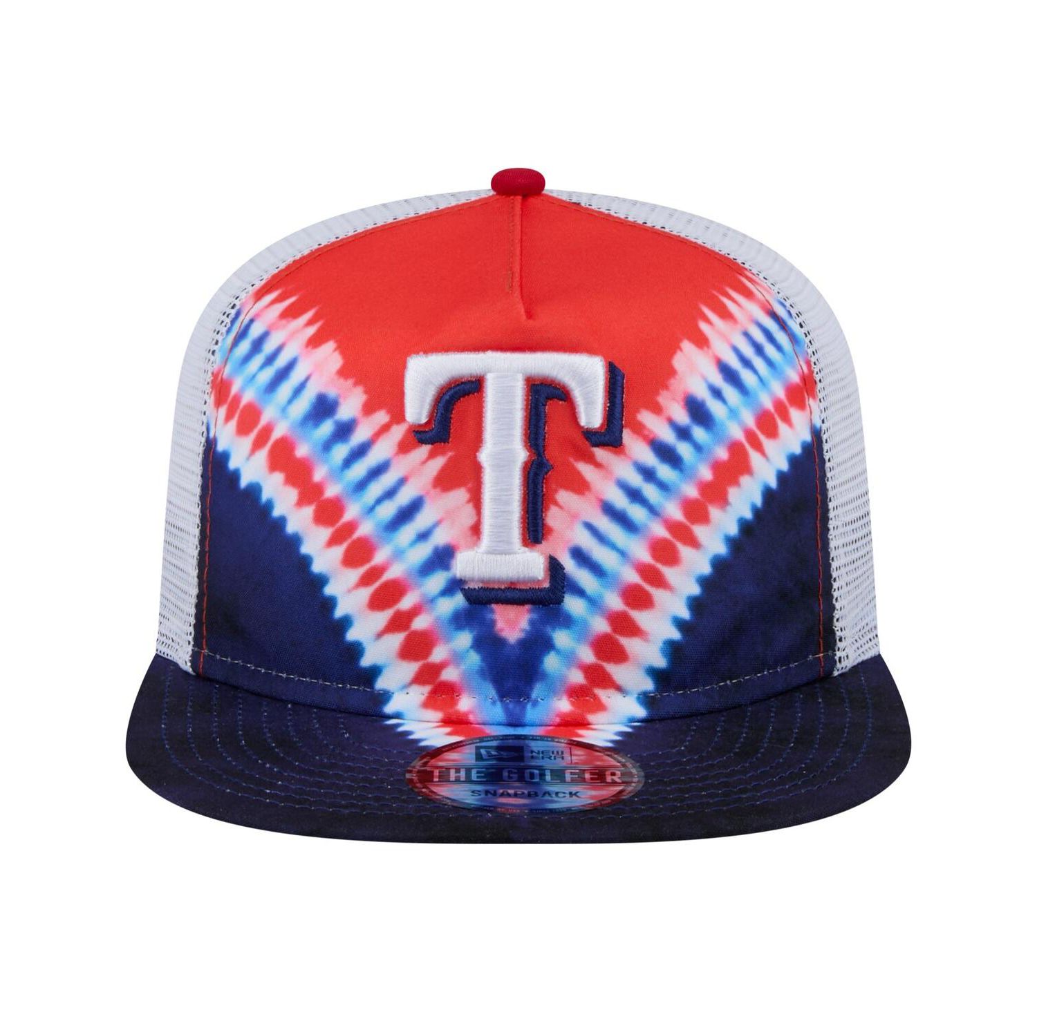 Men's Texas Rangers Tie-Dye Golfer Trucker Adjustable Hat