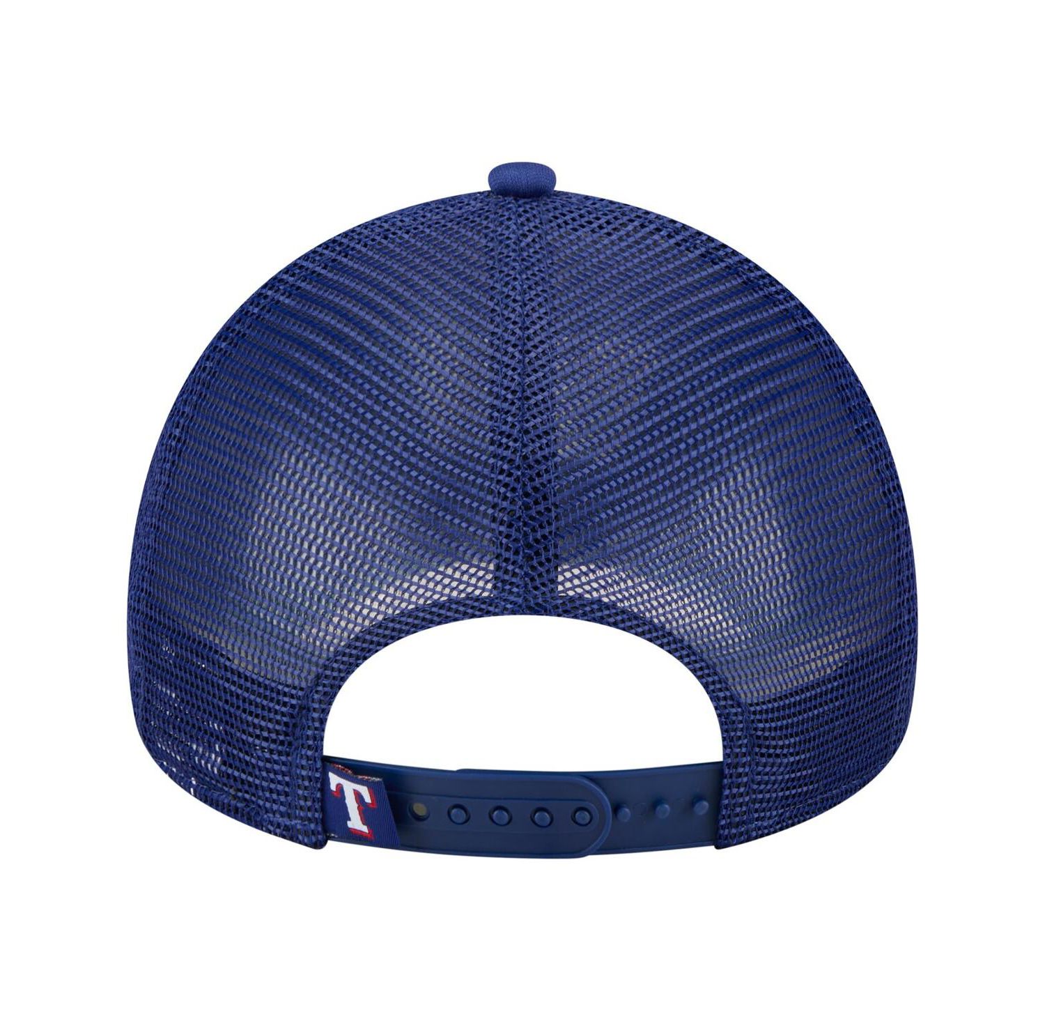 Men's White/Royal Texas Rangers Trucker A-Frame 9FORTY Adjustable Hat