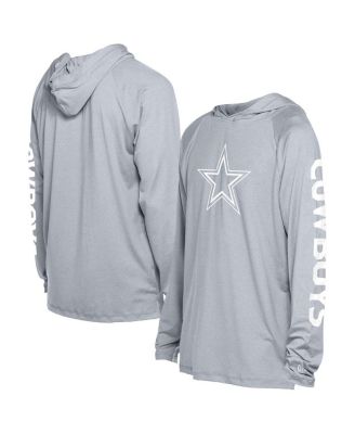 New Era - Men's Gray Dallas Cowboys Adventure Collection Raglan Long Sleeve Hoodie T-Shirt