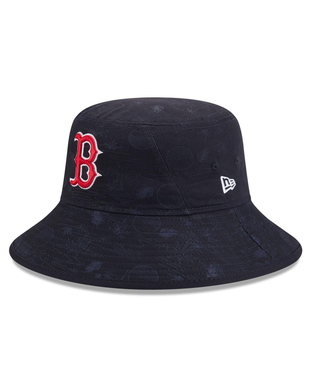 NEW ERA MEN'S NAVY BOSTON RED SOX 2025 SPRING TRAINING ALL OVER PRINT BUCKET HAT 