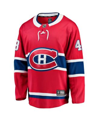Men's Lane Hutson Red Montreal Canadiens Home Breakaway Jersey