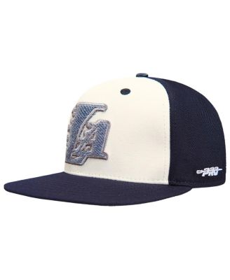 Men's Cream Los Angeles Lakers French Terry Snapback Hat
