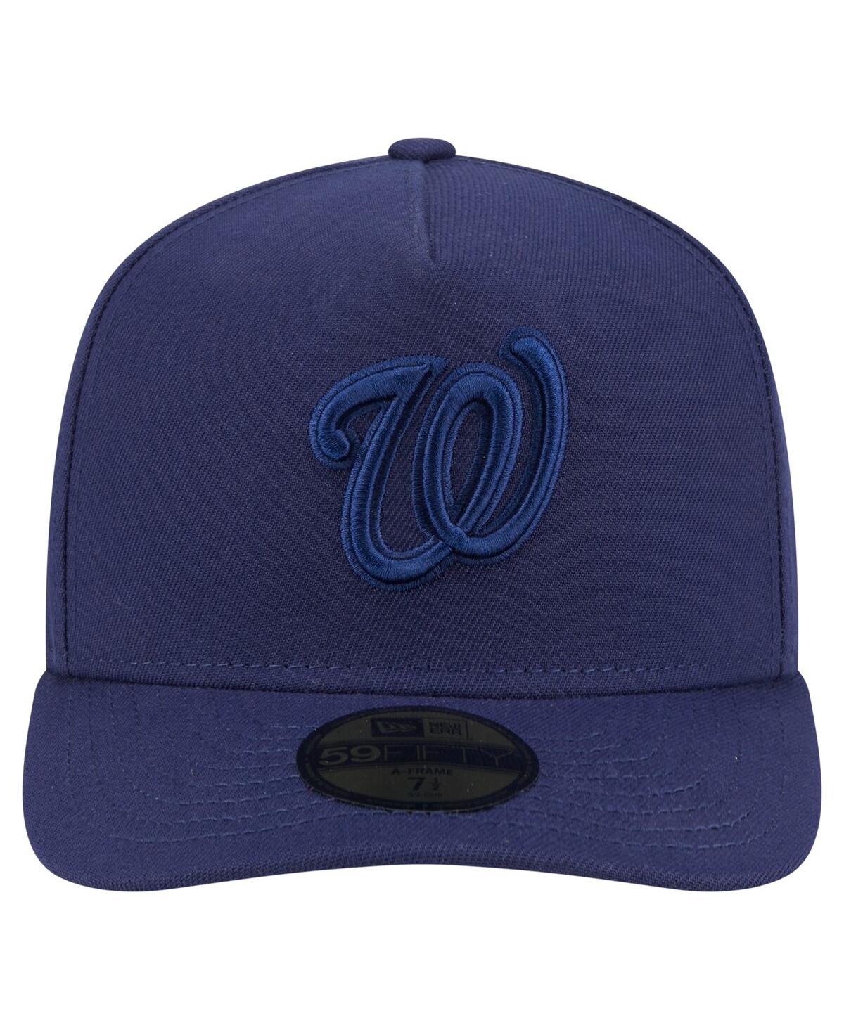 New Era Men's Navy Washington Nationals Color Pack A-frame 59fifty Fitted Hat