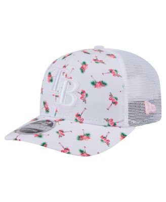 New Era - Men's&nbsp;White Tampa Bay Rays Flamingo Mesh Back 9SEVENTY Stretch-Snap Hat