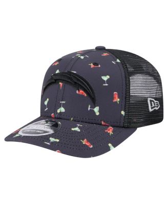 New Era - Men's Navy/Black Los Angeles Chargers Adventure Drinks Pattern 9SEVENTY Stretch snap Hat