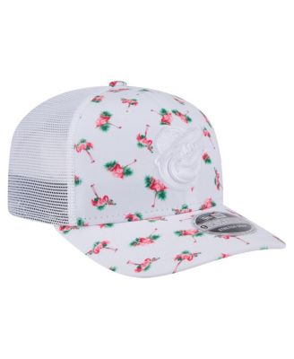 Men's&nbsp;White Baltimore Orioles Flamingo Mesh Back 9SEVENTY Stretch-Snap Hat