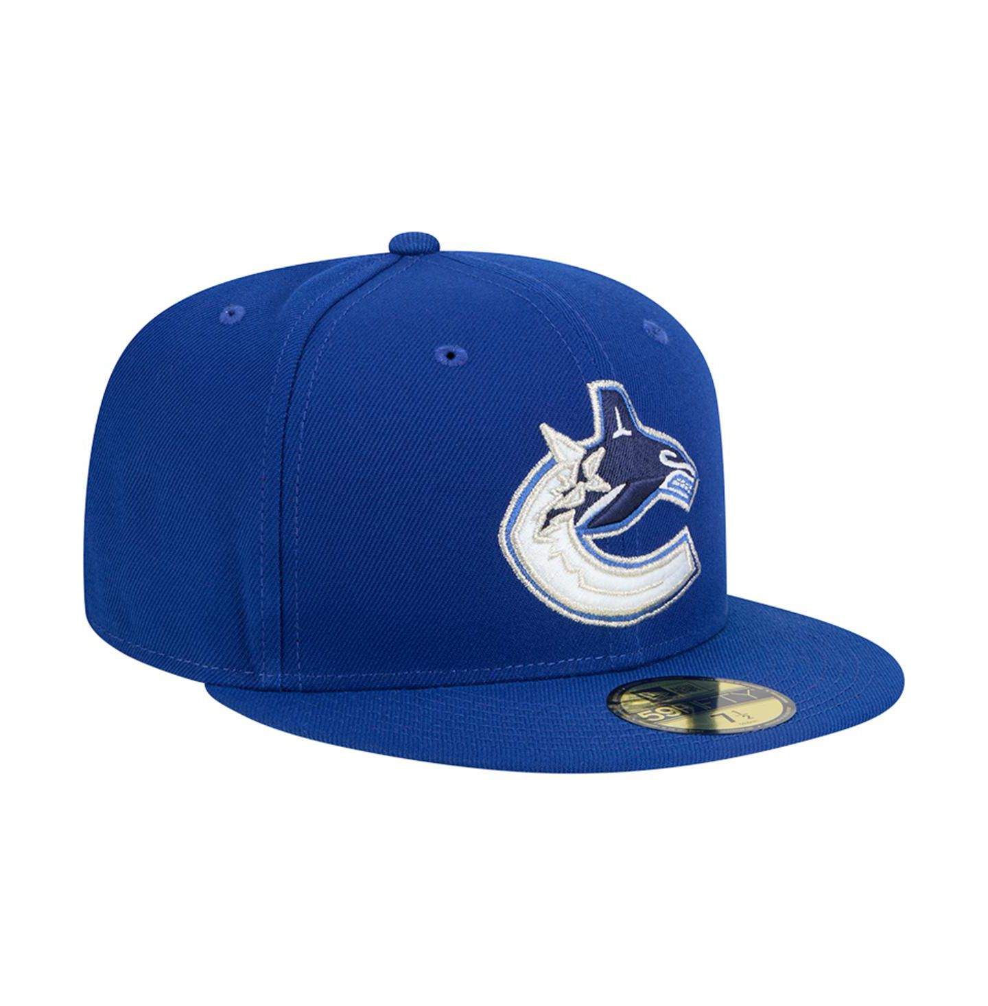 Мужская кепка New Era Blue Vancouver Canucks Core 59FIFTY Fitted Hat — фото 2