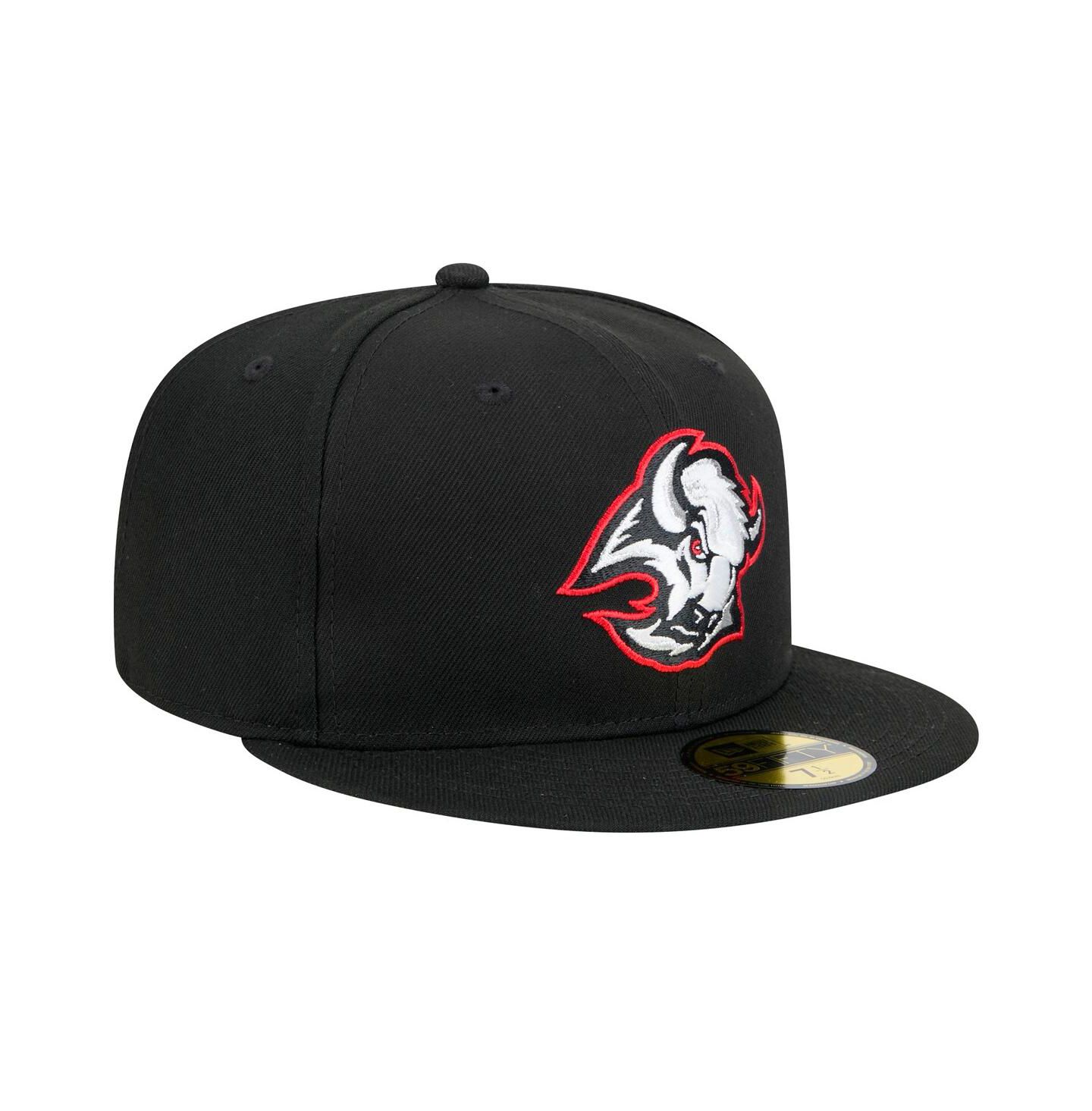 Мужская кепка New Era Black Buffalo Sabres Core 59FIFTY Fitted Hat — фото 3