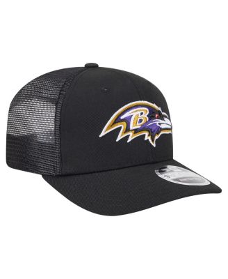 Men's Black Baltimore Ravens Main Trucker 9SEVENTY Stretch Snap Hat