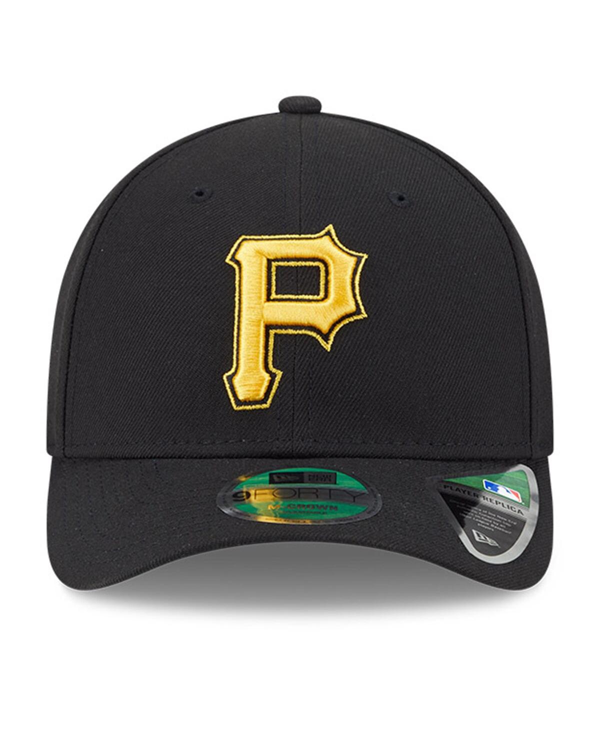 NEW ERA MEN'S BLACK PITTSBURGH PIRATES PLAYER REPLICA 9FORTY ADJUSTABLE HAT 