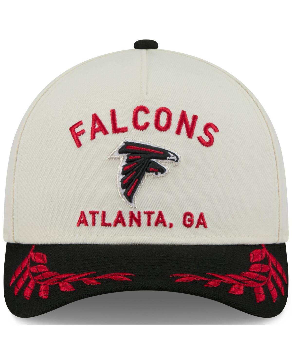 NEW ERA MEN'S CREAM/BLACK ATLANTA FALCONS 2025 NFL DRAFT 9FORTY A-FRAME M-CROWN ADJUSTABLE HAT 