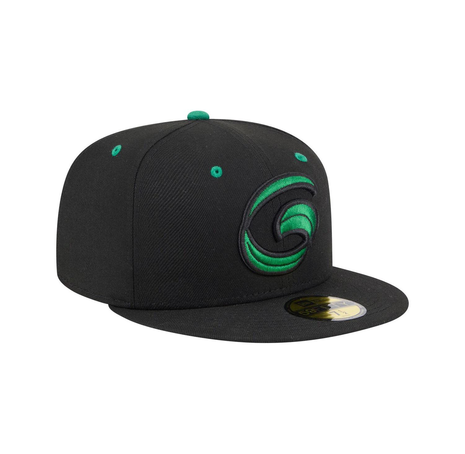 Men's Black Greensboro Grasshoppers Authentic Collection 59FIFTY Fitted Hat