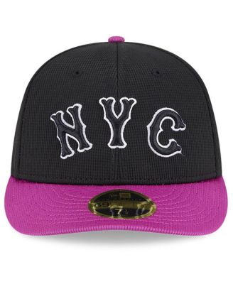 Men's Charcoal/Purple New York Mets City Connect Batting Practice Low Profile 59FIFTY Fitted Hat