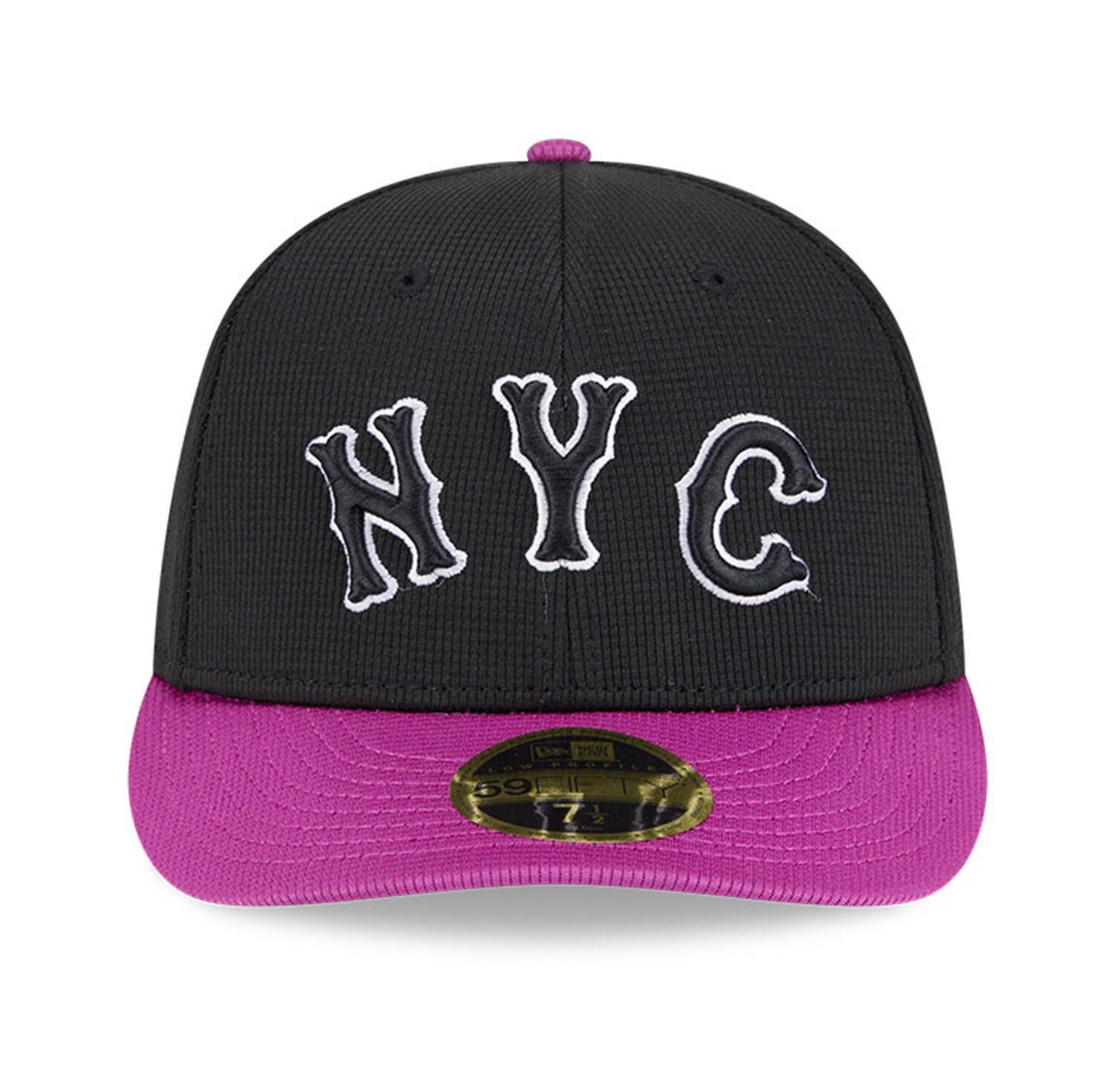 Men's Charcoal/Purple New York Mets City Connect Batting Practice Low Profile 59FIFTY Fitted Hat
