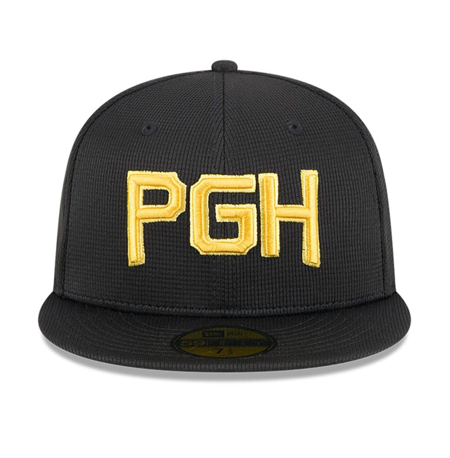 Мужская кепка New Era Black Pittsburgh Pirates City Connect Batting Practice 59FIFTY Fitted Hat — фото 2