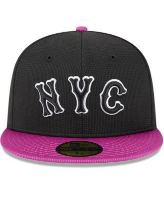 Men's Charcoal/Purple New York Mets City Connect Batting Practice 59FIFTY Fitted Hat
