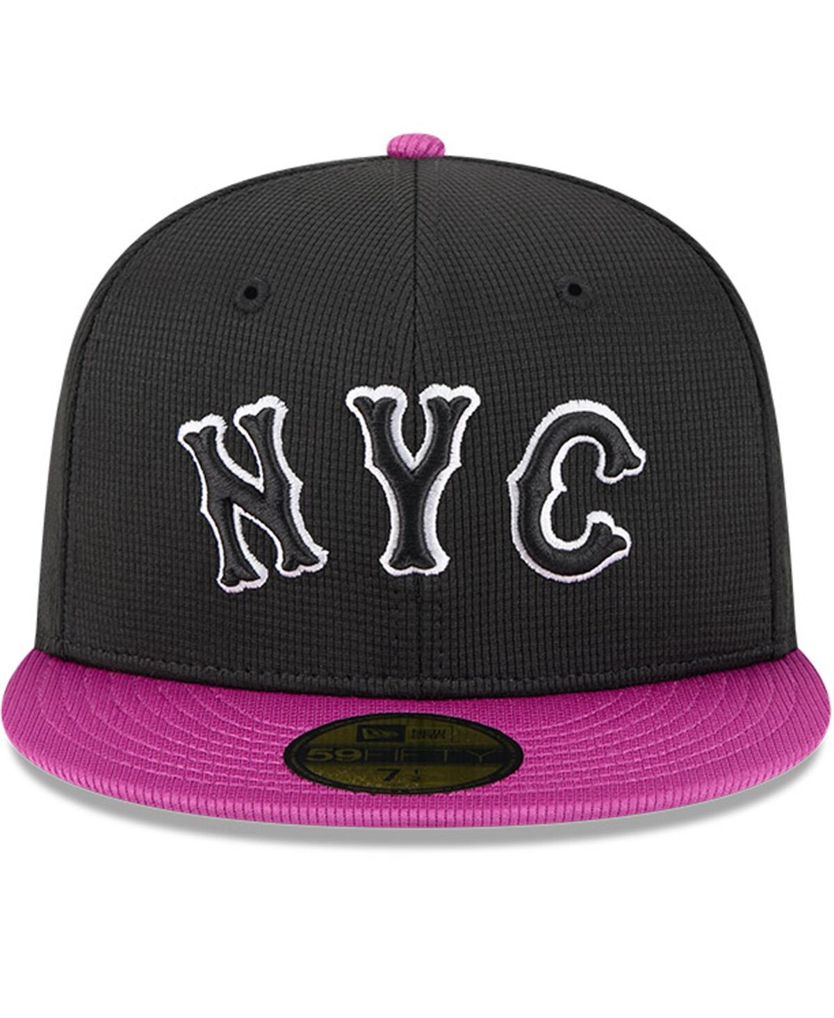 New Era Men's Charcoal/purple New York Mets City Connect Batting Practice 59fifty Fitted Hat