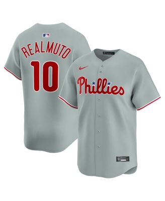 Nike - Men's J.T. Realmuto Gray Philadelphia Phillies Road Limited Player Jersey