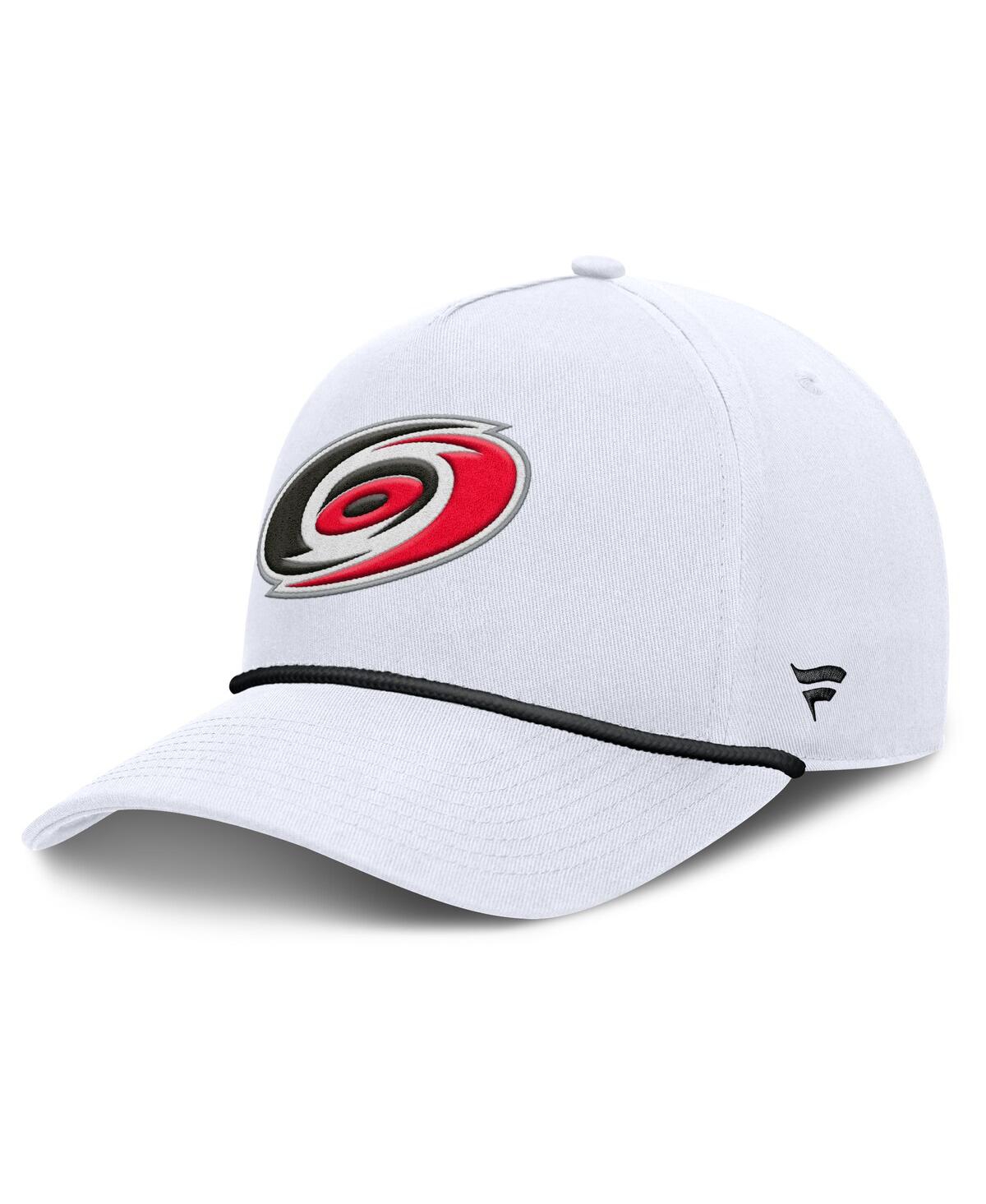 Fanatics Men's White Carolina Hurricanes Rope A-frame Adjustable Hat