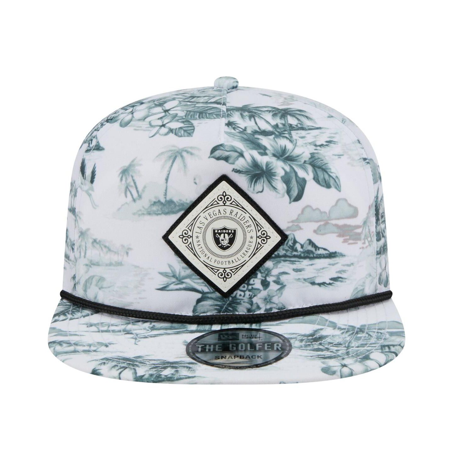 Мужская кепка New Era White Las Vegas Raiders Adventure Golfer Snapback Hat — фото 2