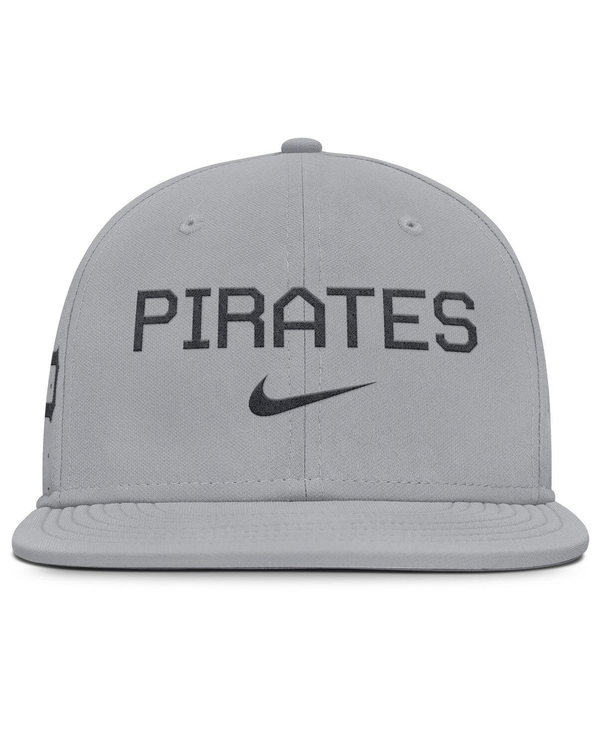 Nike Gray Pittsburgh Pirates True Performance Fitted Hat In Gray
