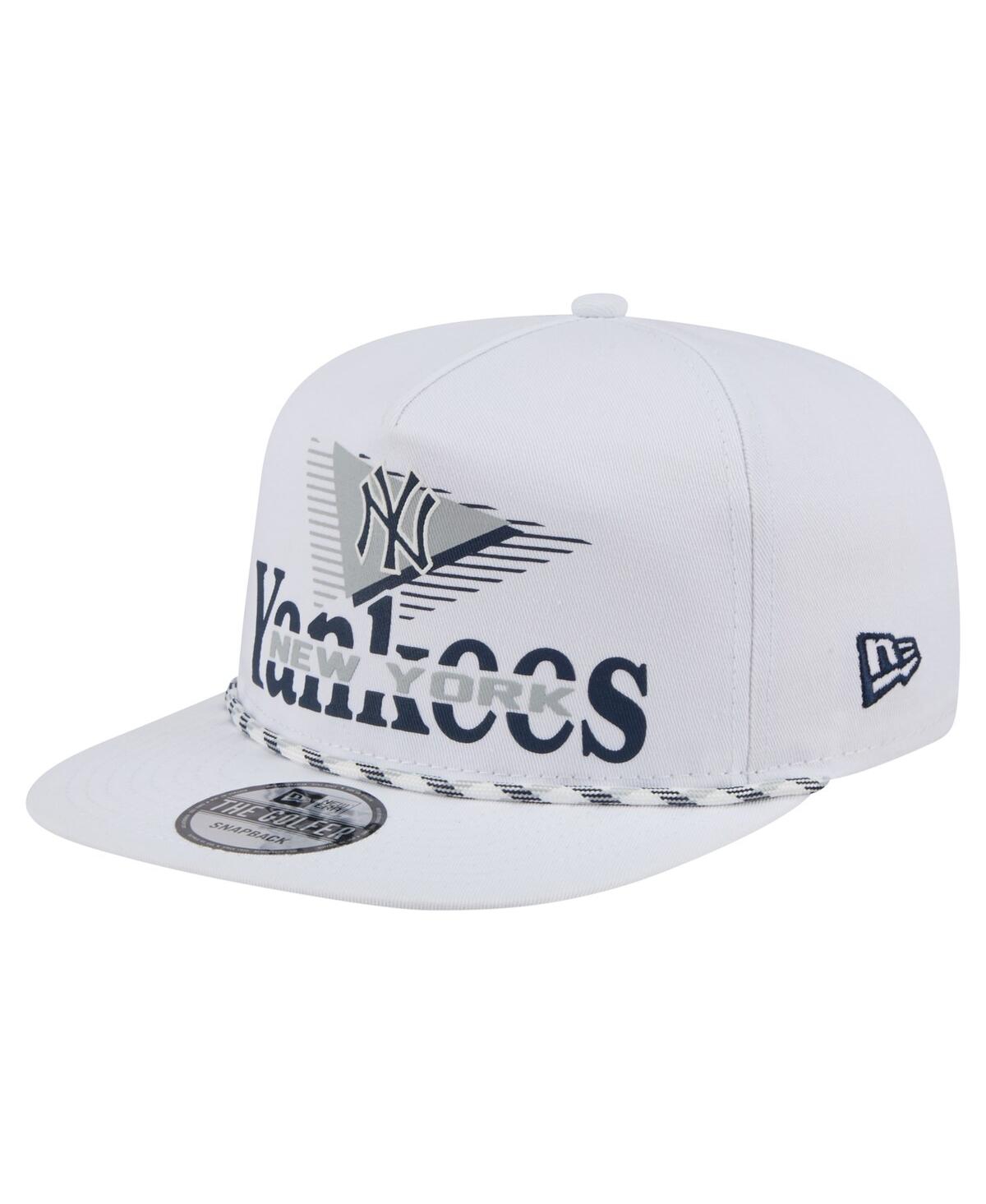 NEW ERA MEN'S WHITE NEW YORK YANKEES COLLIDE GOLFER SNAPBACK HAT 