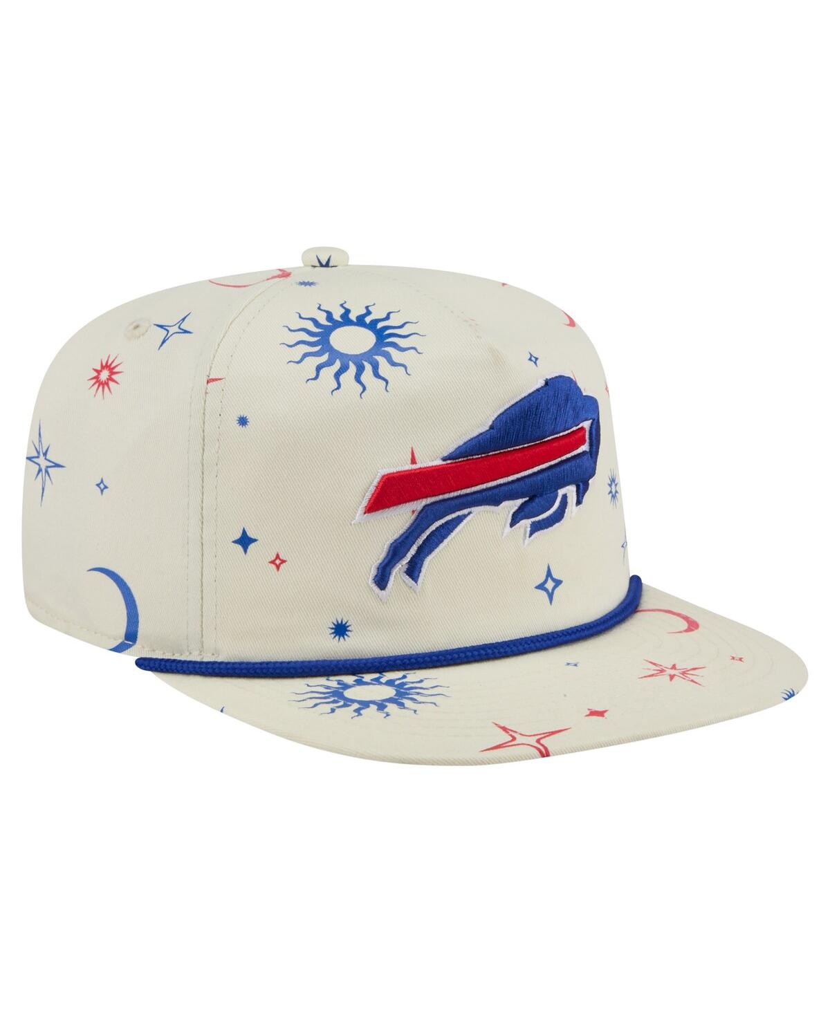 NEW ERA MEN'S CREAM BUFFALO BILLS CELESTIAL GOLFER ADJUSTABLE HAT 