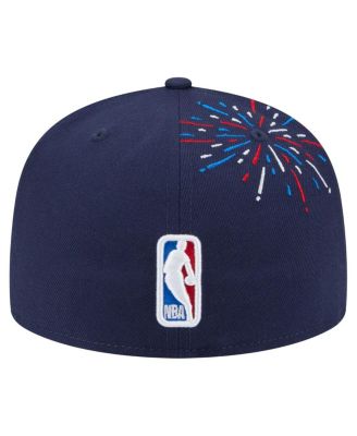 Men's Navy Milwaukee Bucks Americana Fireworks 59FIFTY Fitted Hat