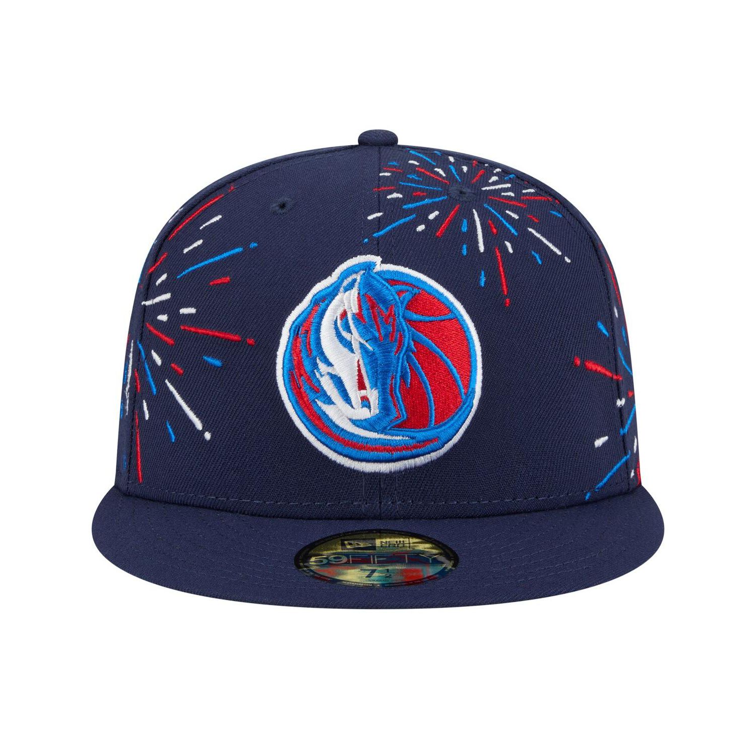 Men's Navy Dallas Mavericks Americana Fireworks 59FIFTY Fitted Hat