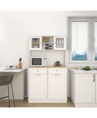 Streamdale Kitchen Trash Cabinet with Shelves and Drawers