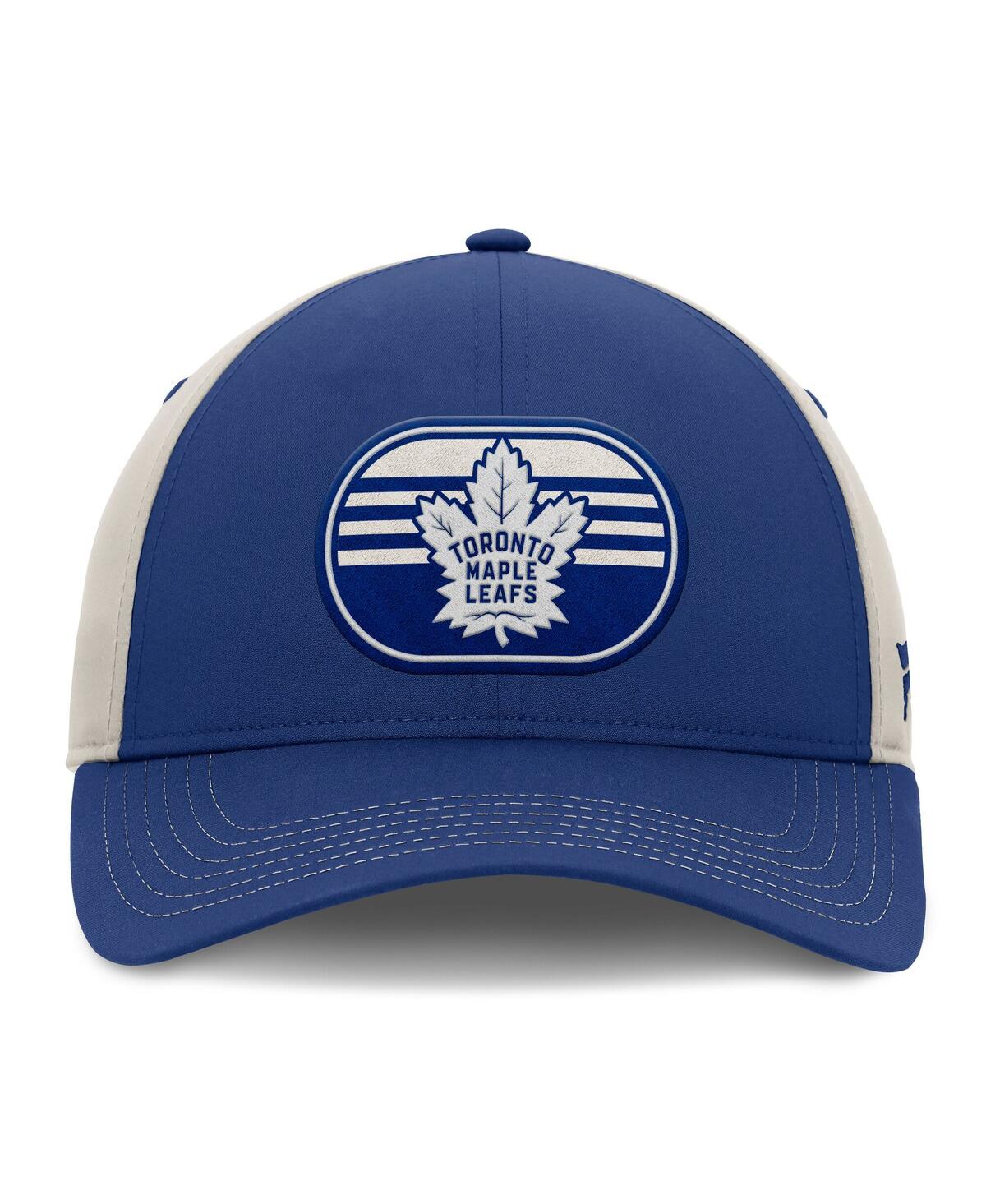 Fanatics Men's Blue/gray Toronto Maple Leaf's 2025 Stanley Cup Playoffs Locker Room Trucker Adjustable Hat