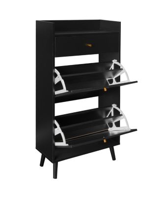 Streamdale Rattan, Allen 2 door 1 drawer cabinet, shoe rack, double layer, suitable for entrance