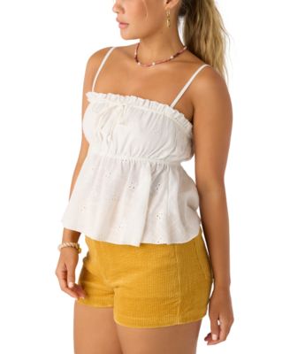 Juniors' Alexia Cotton Eyelet Empire-Waist Tank 