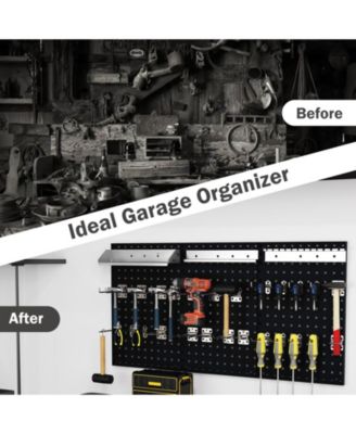 Wall-Mounted Pegboard Kit with 3 Pegboards for Garage Workshop