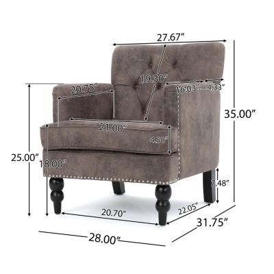 Streamdale Microfiber Club Chair with Nailhead Accents