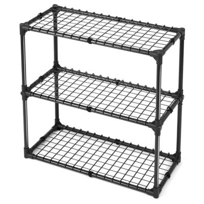 3-Shelf Wire Rack with Cover Heavy-Duty Storage