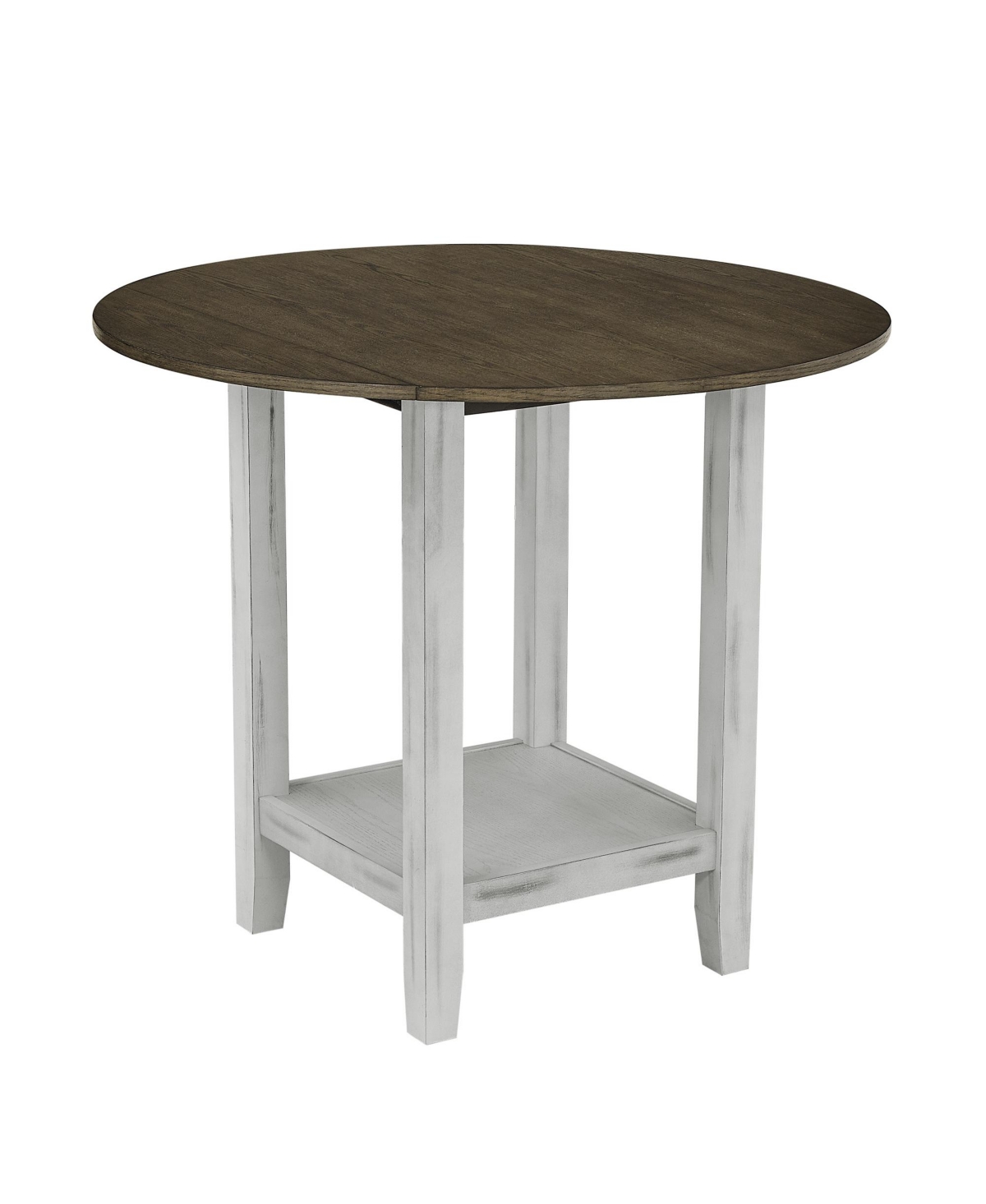 Streamdale Foldable Dining Set Table, 4 Chairs, Storage, Solid Wood