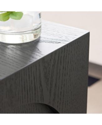 Streamdale 15.74" Square Side Table Small Coffee Table Accent Table Bedside Table for Living Room Bedroom,BLACK