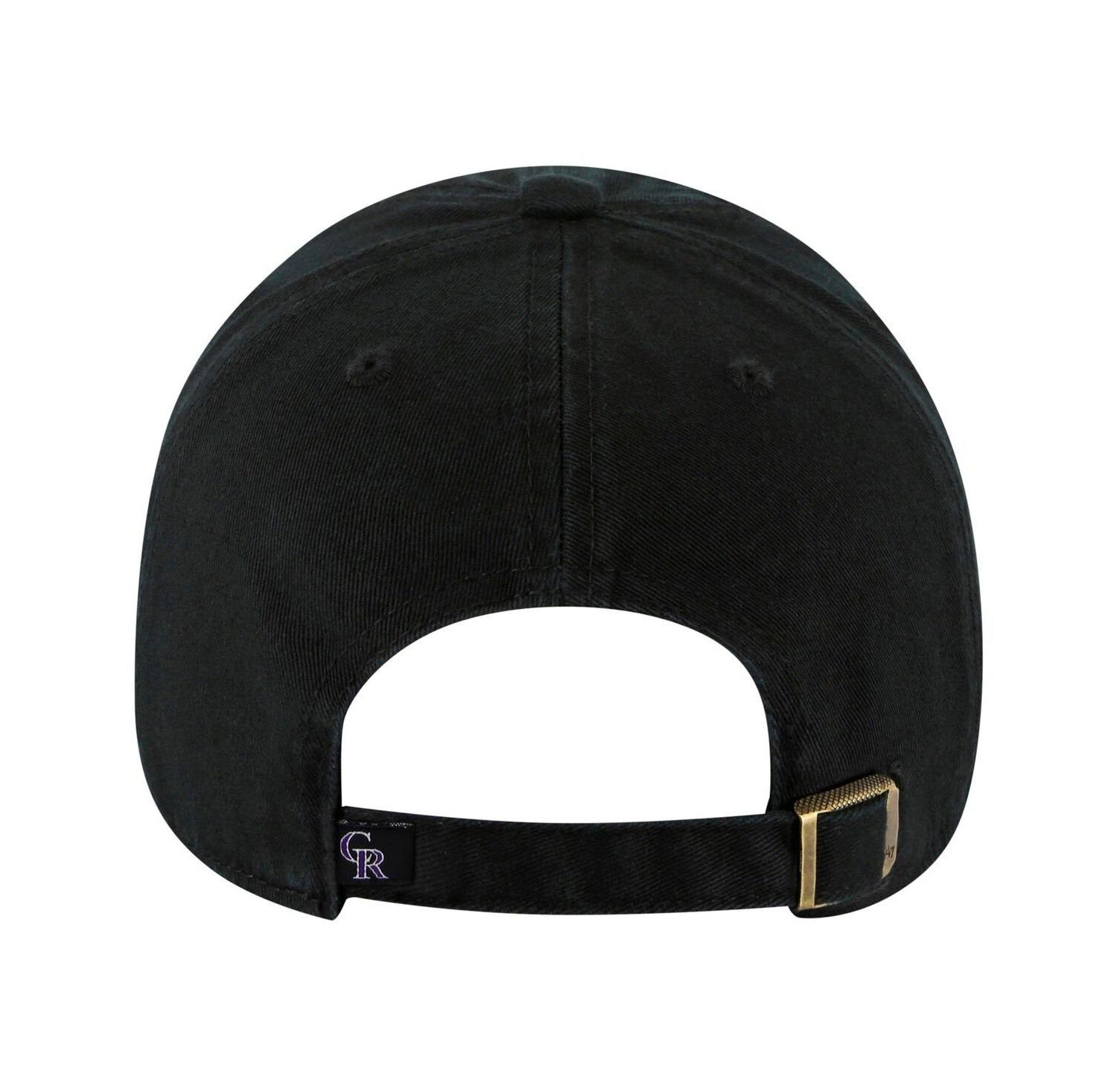 Big Boys and Girls Black Colorado Rockies Clean Up Adjustable Hat