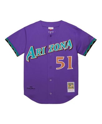 Men's&nbsp;Randy Johnson Purple Arizona Diamondbacks 2000 Throwback Authentic Jersey