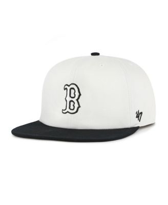 '47 Brand - Men's White/Black Boston Red Sox Foundation Captain Snapback Hat