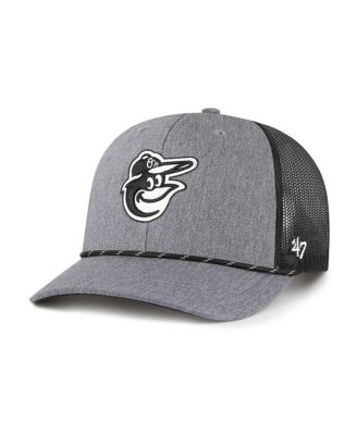 '47 Brand - Men's Charcoal Baltimore Orioles Carbon Rope Trucker Adjustable Hat