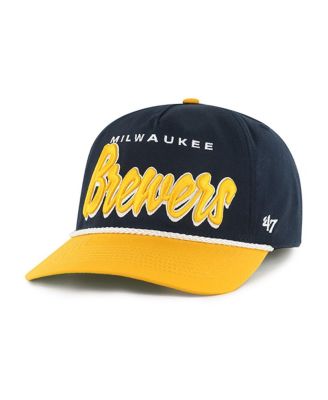Men's Navy Milwaukee Brewers Drop Shadow Rope Hitch Adjustable Hat