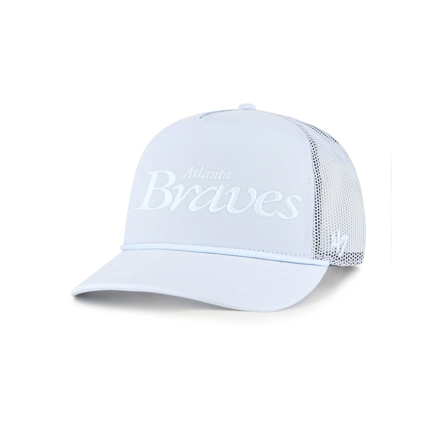 Men's Light Blue Atlanta Braves Foundation Script Hitch Adjustable Trucker Hat
