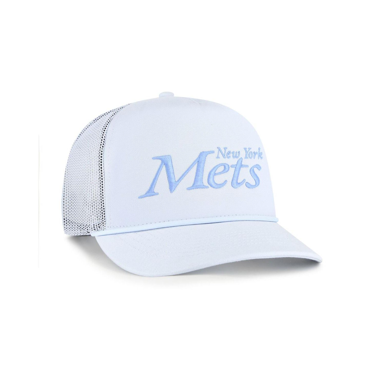 Men's Light Blue New York Mets Foundation Script Hitch Adjustable Trucker Hat