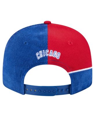 Men's Royal/Red Chicago Cubs Retro Split Corduroy Snapback Hat