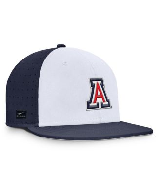 Men's White/Navy Arizona Wildcats On-Field Dugout True Performance Fitted Hat