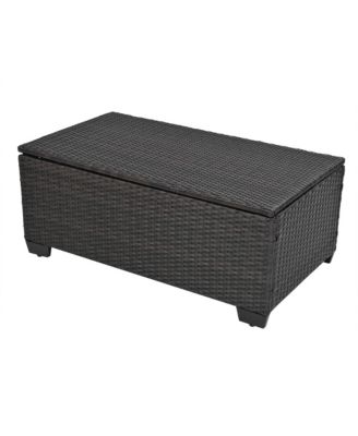 Streamdale PE Rattan Patio Furniture Set, Sectional Sofa, Cushions & Glass Table