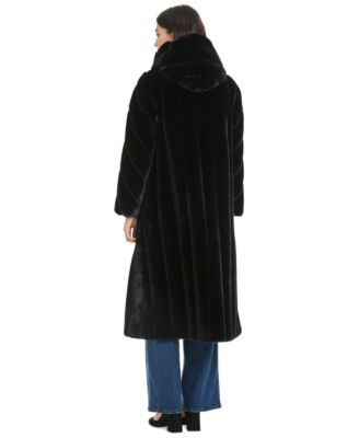 Women's Hooded Faux-Fur Coat