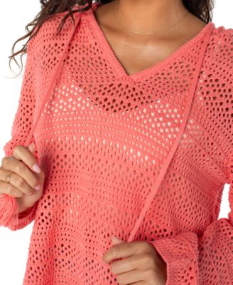 Juniors' Hippie Love Cotton-Blend Relaxed Sweater